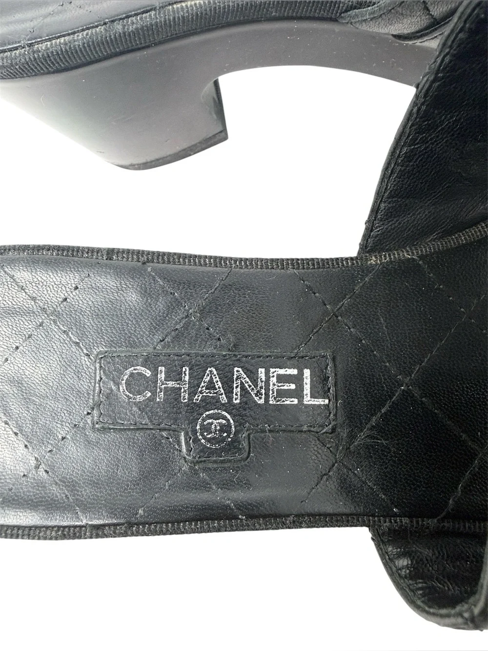 Chanel Black Quilted CC Slip On Turnlock Platform Mules Slides Clogs Sandals 38